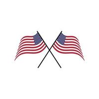 vettore di bandiera americana. illustrazione della bandiera degli Stati Uniti. adatto a qualsiasi contenuto che utilizzi i temi della bandiera americana