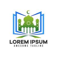 logo della moschea. illustrazione vettoriale moderna adatta per il tema islamico, il ramadan o la celebrazione islamica. stile colorato.