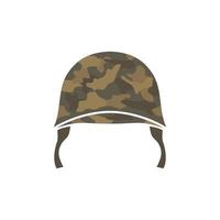 illustrazione dell'immagine vettoriale del casco militare o del cappello dell'esercito. adatto per l'icona, il simbolo o la risorsa di design con l'utilizzo di temi militari o di guerra