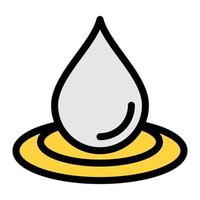 illustrazione vettoriale di goccia d'acqua su uno sfondo simboli di qualità premium. icone vettoriali per il concetto e la progettazione grafica.