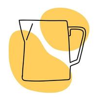icona del caffè lineart, illustrazione vettoriale a colori semplice calma