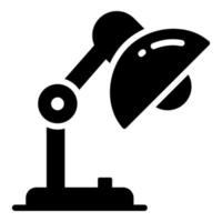 icona del glifo vettoriale della lampada da tavolo, icona della scuola e dell'istruzione