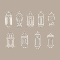 linea collezione vettoriale lanterna islamica