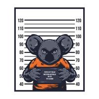 koala l'illustrazione criminale vettore