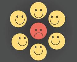 la pressione sociale per essere felici porta alla depressione vettore