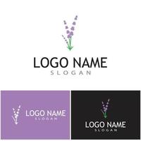 lavanda logo modello simbolo vettore natura