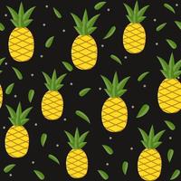 modello di frutta di ananas, illustrazione vettoriale a colori