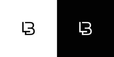 design unico e moderno del logo della lettera lb iniziali vettore