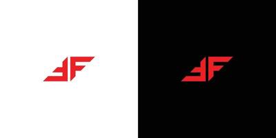 design del logo delle iniziali ff unico e moderno vettore
