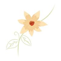 un design perfetto di un fiore di giglio, icona di doodle vettore