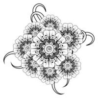 fiori in bianco e nero. doodle art per libro da colorare vettore