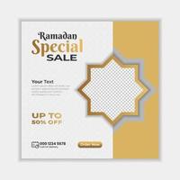 modello di post sui social media di vendita di ramadan vettore
