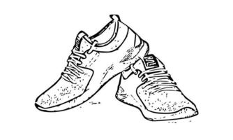 illustrazione di scarpe isolate su bianco vettore