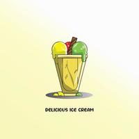 illustrazione vettoriale di delizioso gelato