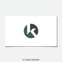 k vettore di progettazione del logo dello spazio negativo