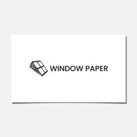 vettore di progettazione del logo della carta della finestra