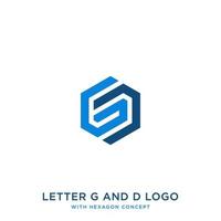 gd vettore di progettazione del logo iniziale