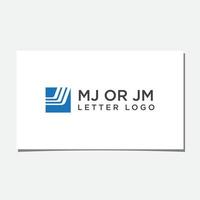 vettore di progettazione del logo jm o mj