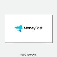 vettore di progettazione di logo di denaro veloce