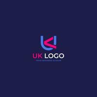 vettore di progettazione del logo iniziale del Regno Unito