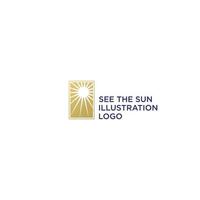 logo design vedendo il sole vettore