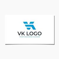 vettore di progettazione del logo iniziale vk