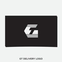 vettore di progettazione del logo di consegna gt