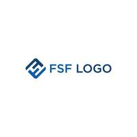 design del logo fsf, fs o sf vettore