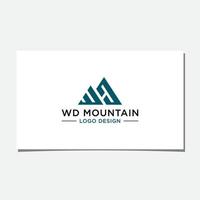 vettore di progettazione del logo della montagna wd