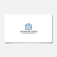 vettore di progettazione del logo della casa jb