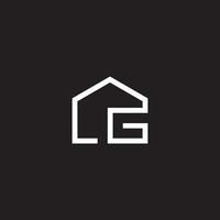 lg casa logo design vettoriale