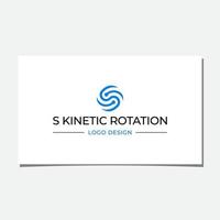 s vettore di progettazione del logo di rotazione cinetica