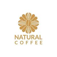 design del logo del caffè della natura vettore