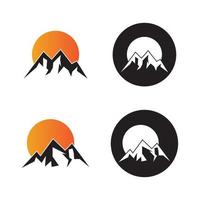 vettore di progettazione del logo dell'icona della montagna