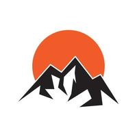 vettore di progettazione del logo dell'icona della montagna