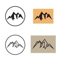 vettore di progettazione del logo dell'icona della montagna