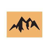 vettore di progettazione del logo dell'icona della montagna