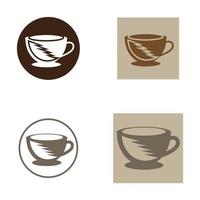 modello di logo della tazza di caffè vettore