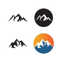 vettore di progettazione del logo dell'icona della montagna