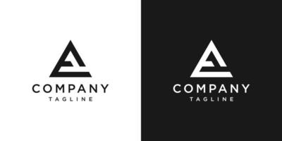 lettera creativa ae monogramma logo design modello icona sfondo bianco e nero vettore