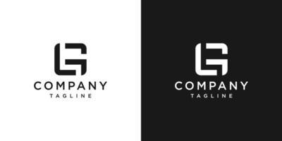 lettera creativa gl monogramma logo design icona modello sfondo bianco e nero vettore