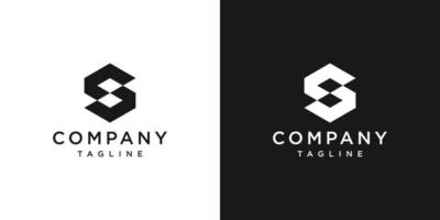 creativo lettera s monogramma logo design modello icona sfondo bianco e nero vettore
