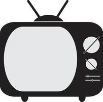 vecchia icona della tv. icona tv retrò. segno televisivo. vecchio simbolo della tv. vettore