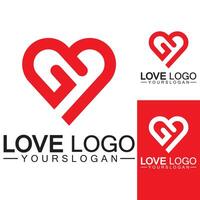 vettore di progettazione del logo di amore, vettore di logo del focolare geometrico, concetto di logo di vettore di amore lineare, vettore di progettazione del logo a forma di cuore