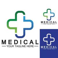 modello di vettore del logo della farmacia della salute e della croce medica