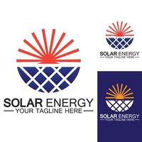 modello vettoriale di progettazione logo energia solare