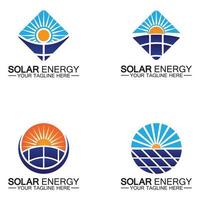 modello vettoriale di progettazione logo energia solare