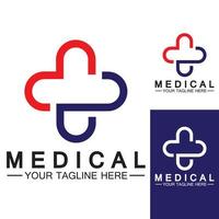 modello di vettore del logo della farmacia della salute e della croce medica