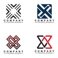 x lettera logo modello vettoriale icona illustrazione design