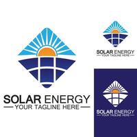 modello vettoriale di progettazione logo energia solare